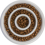 Slow Feeding Comedero, plástico, Gris, 0,45 l/ø 23 cm