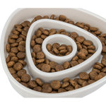 Slow Feeding Comedero, plástico, Gris, 0,35l/15 × 15 cm