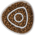 Slow Feeding Comedero, plástico, Gris, 0,35l/15 × 15 cm