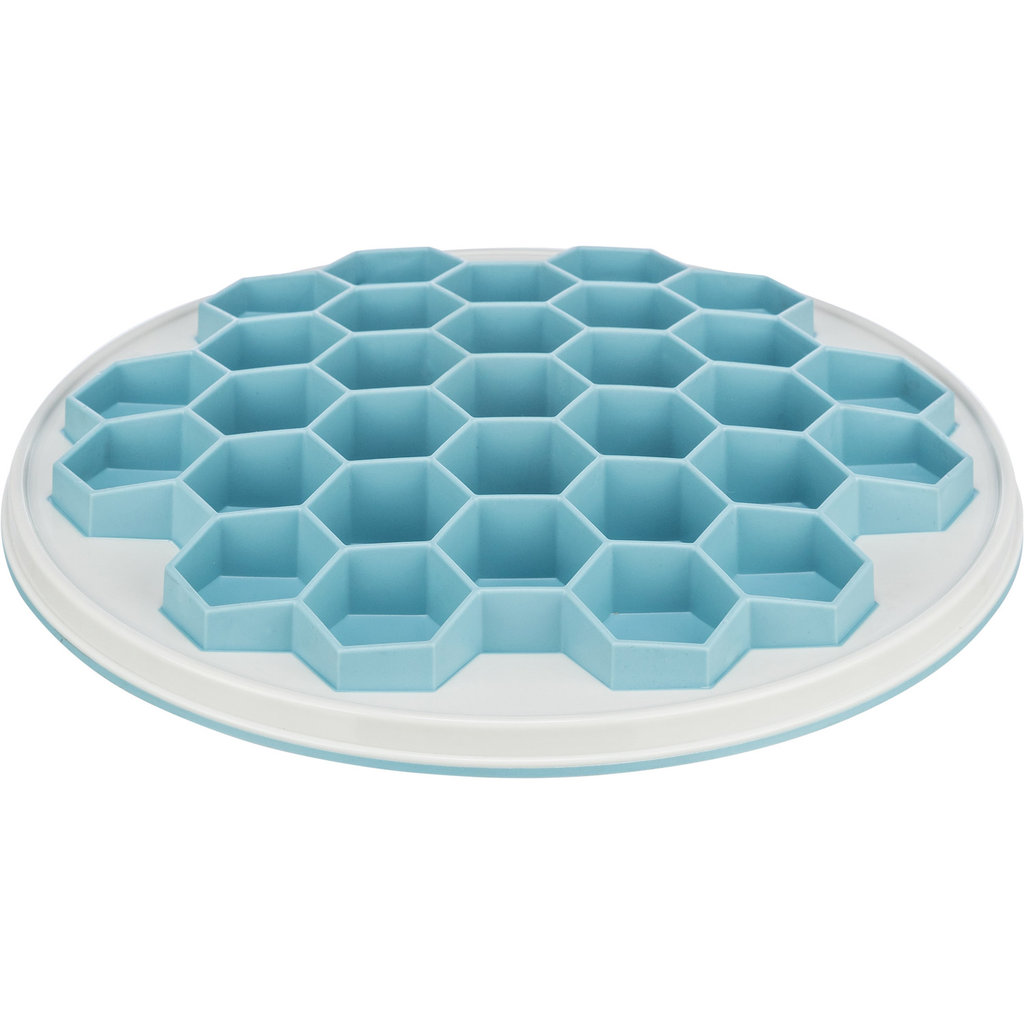 Hive Slow Feeding plate, plastic/TRP/TPE, ø 30 cm, grey/blue