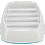 Slow Feeding bowl, plastic/TPR, 0.25 l/21 × 14 cm, grey