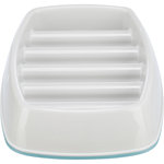Slow Feeding Comedero, plástico, Gris, 0,25l/21 × 14 cm