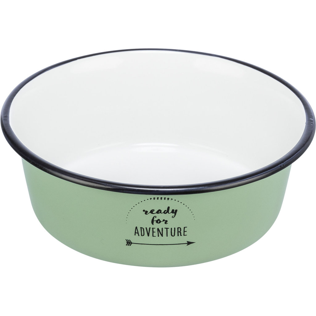 Bowl, enamel/stainless steel, 1.9 l/ø 21 cm, green