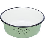 Bowl, enamel/stainless steel, 1.9 l/ø 21 cm, green