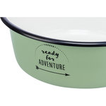 Bowl, enamel/stainless steel, 1.9 l/ø 21 cm, green