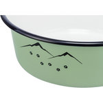 Bowl, enamel/stainless steel, 1.9 l/ø 21 cm, green