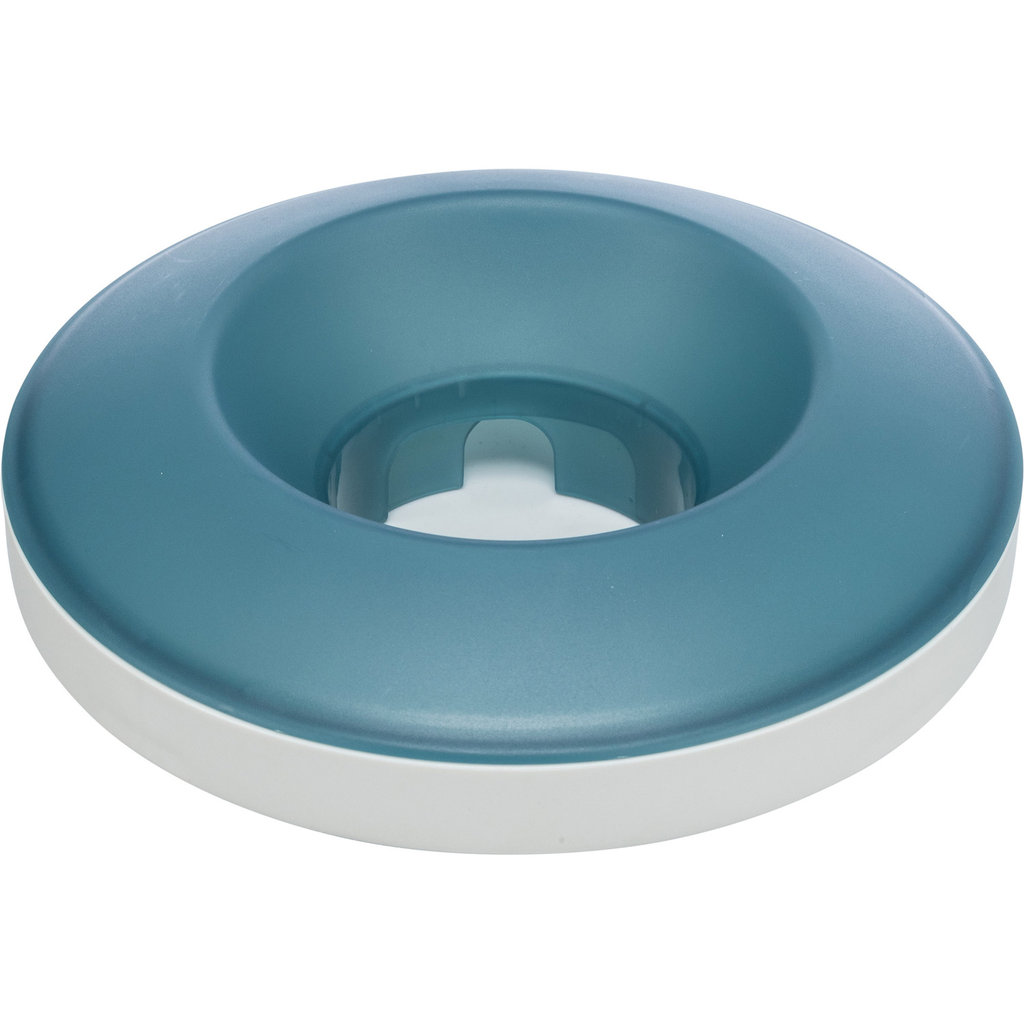 Rocking Bowl Slow Feeding, plastic/TPR, 0.5 l/ø 23 cm, grey/blue