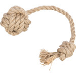 Rope with ball, hemp/cotton, ø 5/33 cm