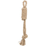 Playing rope with stick, hemp/cotton, 35 cm