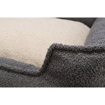 Be Eco Coline bed, square, 100 × 80 cm, dark grey/beige