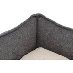 Be Eco Coline bed, square, 100 × 80 cm, dark grey/beige