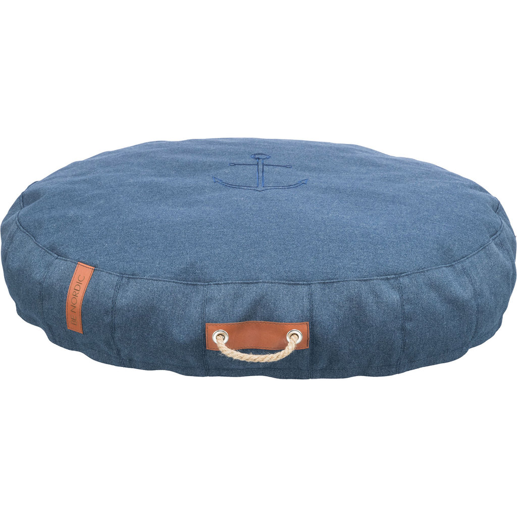 BE NORDIC Föhr cushion, oval, 100 × 70 cm, blue