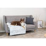 Protector de Muebles Cama para Perros Harvey, Blanco-Negro, 80 × 130 cm