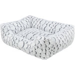 Cama Mila, Blanco-Gris, 100 × 70 cm
