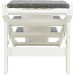 Ramp, folding steps, MDF, 44 × 46 × 106 cm, white