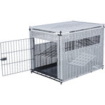 Home kennel, poly-rattan, M: 58 × 60 × 77 cm, light grey