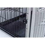 Home kennel, poly-rattan, M: 58 × 60 × 77 cm, light grey