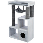 Poste de rascado con función de estantería, Gris, 72 × 110 × 38 cm