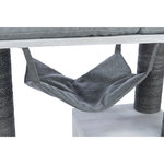 Poste de rascado con función de estantería, Gris, 72 × 110 × 38 cm