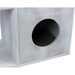 Poste de rascado con función de estantería, Gris, 72 × 110 × 38 cm