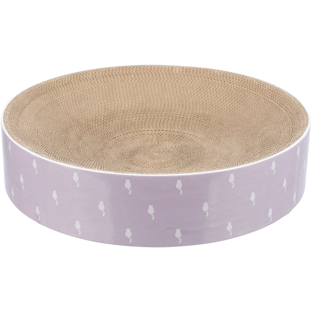 Lilly scratching bed, cardboard, catnip, ø 45 × 10 cm, light lilac