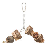 Ring swing, wood/pine cone, ø 18 cm