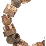 Ring swing, wood/pine cone, ø 18 cm