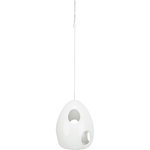 Nesting aid, hanging, ceramic, 10.5 × 10.5 × 15 cm, white