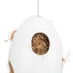 Nesting aid, hanging, ceramic, 10.5 × 10.5 × 15 cm, white