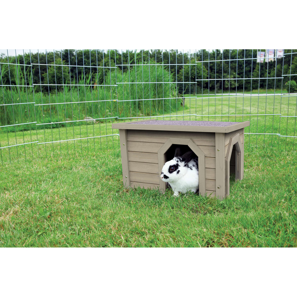 natura small animal house, 50 × 30 × 37 cm, grey-green