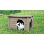 natura small animal house, 50 × 30 × 37 cm, grey-green