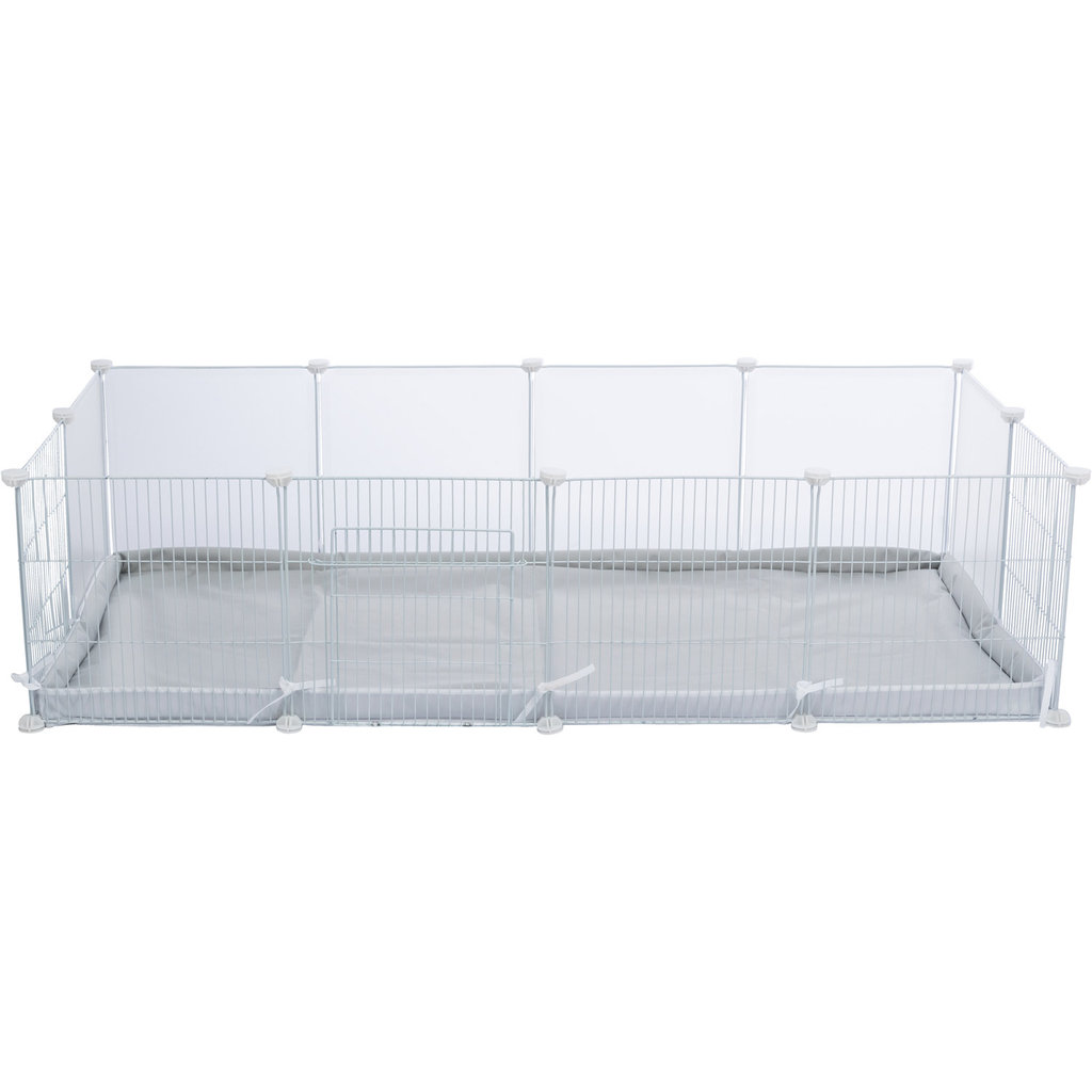 Indoor enclosure, metal/plastic, 140 × 35 × 70 cm, white