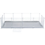 Indoor enclosure, metal/plastic, 140 × 35 × 70 cm, white