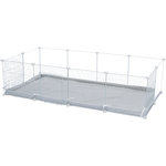 Indoor enclosure, metal/plastic, 140 × 35 × 70 cm, white