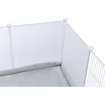 Indoor enclosure, metal/plastic, 140 × 35 × 70 cm, white