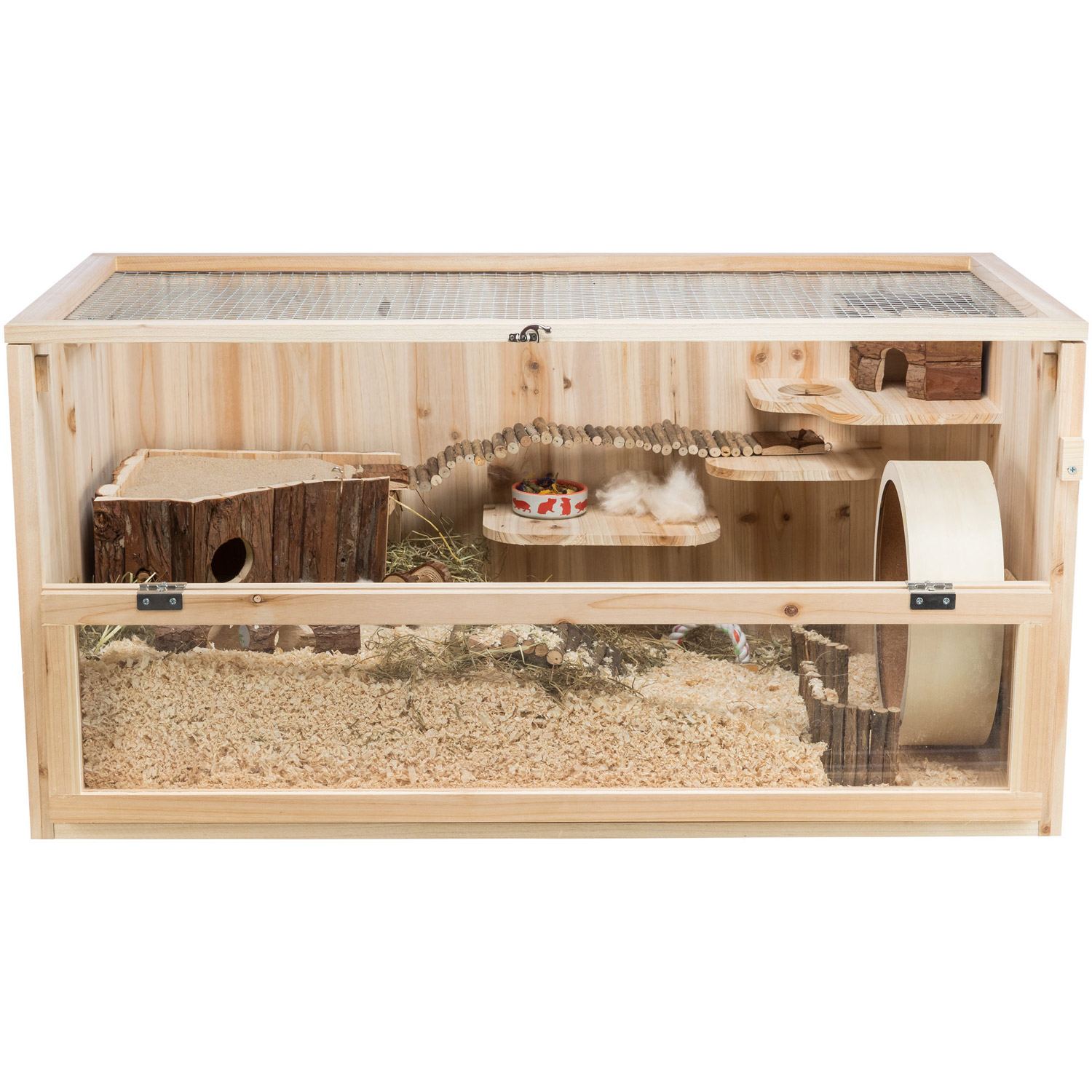 Wooden rodent cage on sale