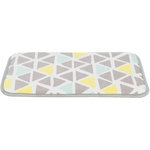 Sunny lying mat, square, plush, 37 × 24 cm, multi coloured//grey