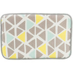 Sunny lying mat, square, plush, 37 × 24 cm, multi coloured//grey