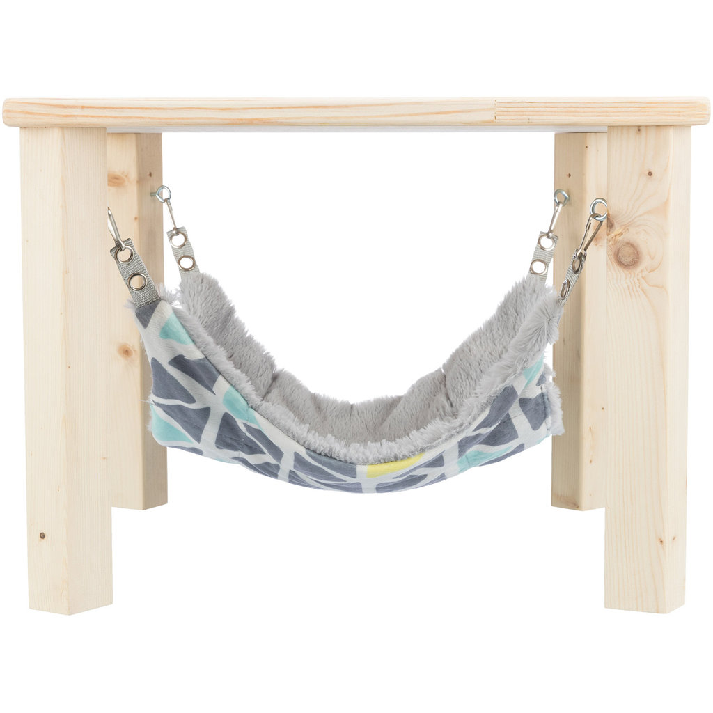 Sunny shelter/platform with hammock, 37 × 29 × 37 cm, multi coloured//grey