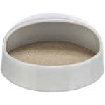 Sand bath, degus/hamster, ceramic, 20 × 10 × 16 cm, grey