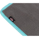 Fleece blanket for enclosures and cages, 140 × 100 cm, grey/turquoise