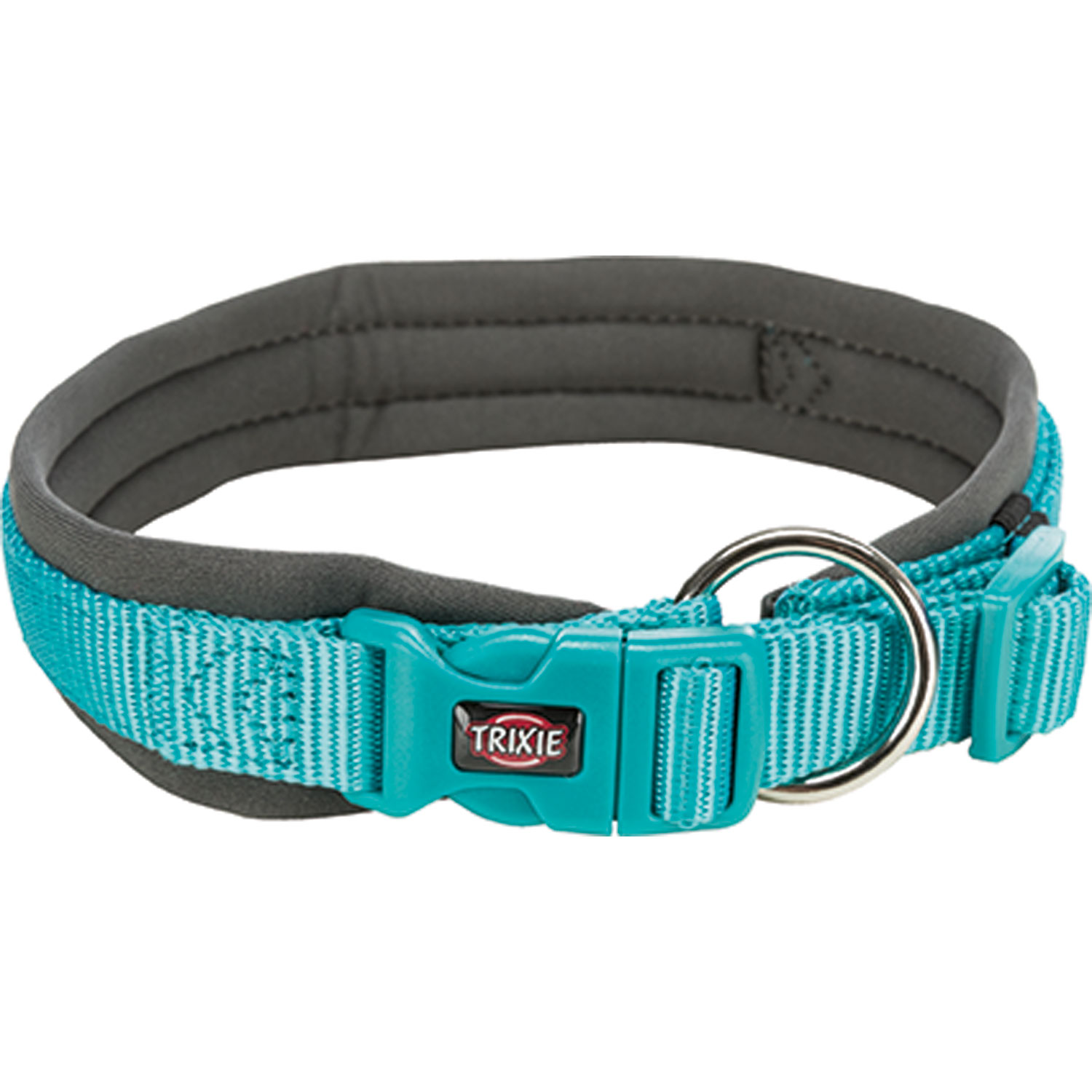 Borrar navegación Hizo un contrato Collar Premium, Acolchado neopreno, L–XL: 56–55 cm/25 mm, Océano/Grafito