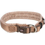 Premium Collar con Acolchado de Neopreno, extra ancho, L–XL, motivos étnicos/Caramelo, 56–62 cm/25 mm