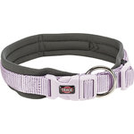 Collar Premium, Acolchado neopreno, L–XL: 56–55 cm/25 mm, Lila Claro/Grafito