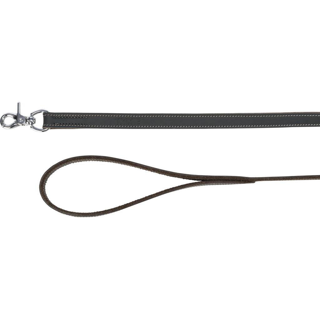 Rustic fatleather leash, L–XL: 1.00 m/25 mm, grey