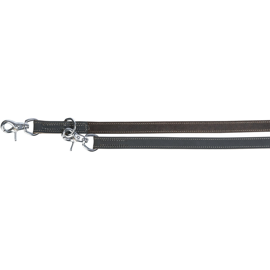 Rustic fatleather adjustable leash, XS–S: 2.00 m/12 mm, grey
