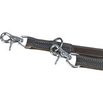 Rustic fatleather adjustable leash, XS–S: 2.00 m/12 mm, grey