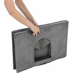 Harvey cave with steps, 119 × 47 × 50 cm, Grey/White-Black