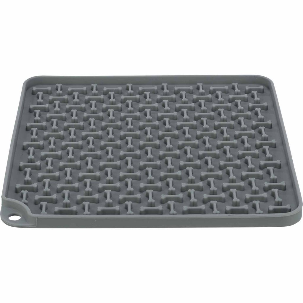 Lick'n'Snack mat, Silicone, 20 × 20 cm, Dark Grey