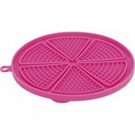Lick'n'Snack mat with suction pad, Silicone, ø 18 cm, Pink